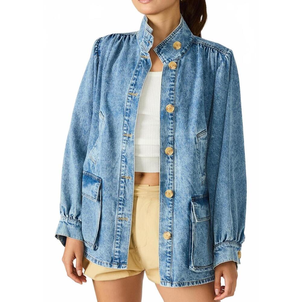NEW STEVE MADDEN marceline denim jacket in forever blue
